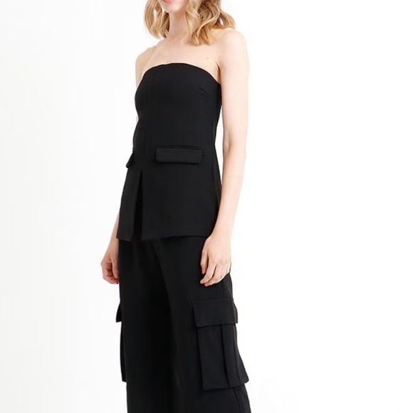 Le' AL.X Coordinating Strapless Pocketed Suit Top - Picture 7 of 9